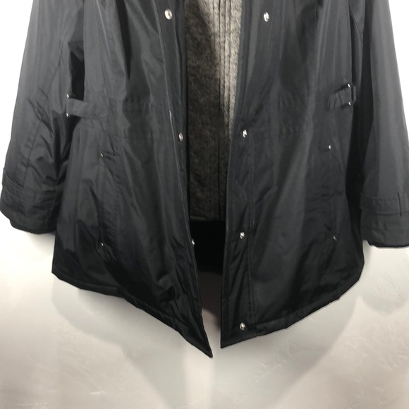 INTL Details black winter hooded jacket size 1X - Picture 3 of 13